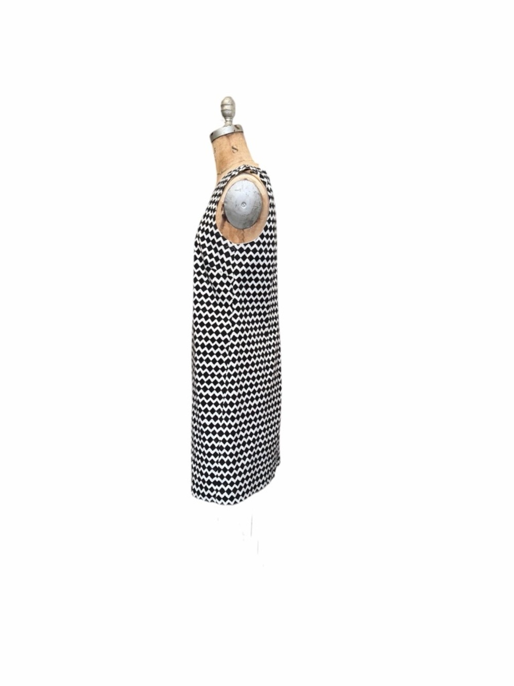 Theory NWT Adraya Pitch Cotton Black & White Geometric Sleeveless Shift Dress 6 - Picture 5 of 9